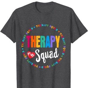 Women's Sz Small Therapy Squad PT/OT Crew Neck Short Sleeve Dark Heather
